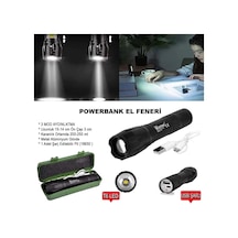 Powerbank Özellikli Uzun Menzilli El Feneri Wt-039 Açık Kırmızı