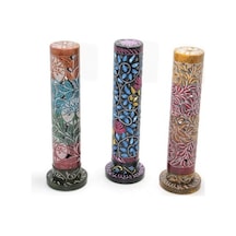 Obsidian Taşı İşlemeli Kule Tütsülük Model 1 Çok Renkli