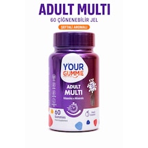 Multi Adult Gummie- Kadın & Erkekler İçin 60 Adet Çiğnenebilir Multivitamin- Multimineral