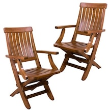 Muğla Katlanabilir Ahşap Sandalye İç-Dış Mekan Ev-Cafe-Bahçe x2