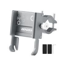 Springsun Alüminyum Bisiklet Telefon Tutucu 360 Döner Motosiklet, Elektrikli Bisiklet Ve Scooterlar İçin Navigasyon Stantı Titanyum Rengi Gri