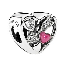 Nur Silver Kalp İçinde Ok Gümüş Charm Nur-bl00254