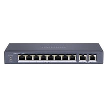 Hikvision DS-3E0310P-E/M 8 Port 60 w Full PoE 10/100 2 × Gigabit Metal  Yönetilemez Switch