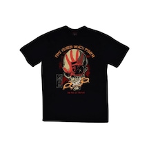 Stoned&Fame Five Finger Death Punch Baskılı Unisex %100 Pamuk Siyah T-shirt SIYAH Siyah
