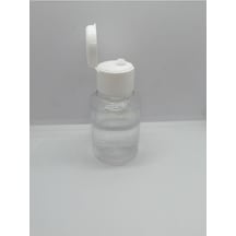 50Ml Şeffaf Plastik Şişe+Fliptop Kapak.100 Adet