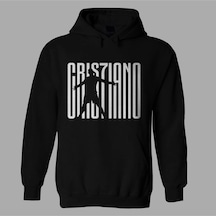 Startmore Cristiano Ronaldo Unisex Kapüşönlu Hoodie Siyah Siyah