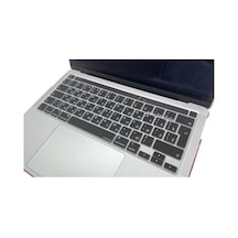 Macbook Pro Rusça Klavye Koruyucu Uk Iso Ters L Enter A2338 M1 M2 A2251 A2289 A2141 Uyumlu Silikon Keyboard Cover Touch Bar Siyah