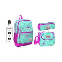 Coral High Usb ve Aux Çıkışlı Okul Çanta Seti - Kız Çocuk - Yeşil
