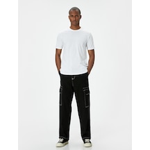 Koton Basic Tişört Slim Fit Kısa Kollu Bisiklet Yaka Beyaz 5wam10041hk Beyaz