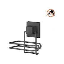Tekno Tel Ef-271 Siyah Tuvalet Kağıtlık Yapışkanlı/vidalı Deliksiz Metal Wc Kağıt Tutucu Siyah