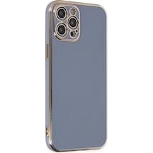 Ilkeshop Newface Apple iPhone Uyumlu 12 Pro Kılıf Volet Silikon - Mavi