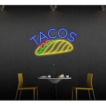 Twins Led Tacos Yazılı Ve Şekilli Neon Tabela Mavi Model:model:65293366