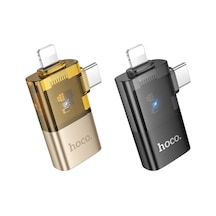 Hoco. Ua36e 2in1 Tak Çalıştır Lightning Ve Type-c To Usb 3.0 Dönüştürücü - Siyah
