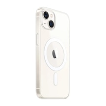 Apple Apple Uyumlu iPhone 15 Plus Kılıf Magneticsafe Şeffaf Silikon - Şeffaf Seffaf