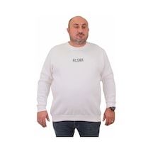 Moc Grande Mocgrande Erkek Büyük Beden Sıfır Yaka Sweat Hlsnk 23204 Ekru