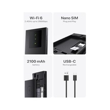 Tenda Mf3 Wifi Sabun, Sım 4g Lte Cat4, Kablosuz Wifi 6 Ax300 Taşınabilir, Şarj Edilebilir Pil, Usb-c Bağlantı Noktası, Wpa3, Sım'li Wifi Hotspot, Yapılandırmasız, Tak Ve Çalıştır