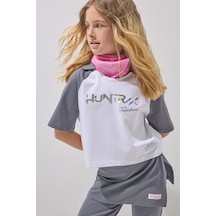 Defacto Kpop - Demon Hunters Lisanslı Polo Yaka Kısa Kollu Mor Beyaz Tişört Kız Çocuk H9626a826auwt36 Beyaz-wt36