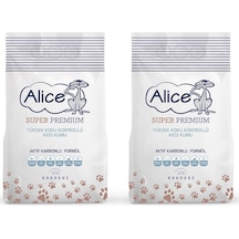 Alice Aktif Karbonlu Super Premium Topaklaşan Bentonit Kedi Kumu 2 x 10 L