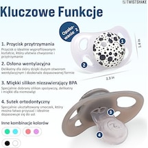 Silikon 2 Li Emzik Seti Gri Beyaz 6+ Ay Açık Bej