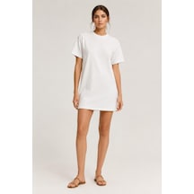 Alexandergardi Basic Oversize T-shirt Elbise Beyaz