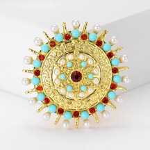 Ganzhoushop Yıldız Unisex Turkuaz Tibet Stil Rhinestone Red3916 Pins Multı Renkli Mavi Kadınlar İçin Broşlar Sg 优化说明 1. 将原标题中的"multı Multı"简化为"multı Renkli" 多色 减少重复并保留核心信息 2. 总字符数增至100 含空格 保持土耳其语 型号 Red3916 和关键描述不变 3. 用 Çok Renkli