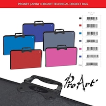 Pro Art Fermuarlı Teknik Resim Çantası 37 x 54 CM Mavi