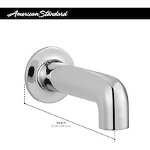 American Standard 8888317.243 Studio S Diveter Olmayan 1/2 Ips Küvet Ağzı, Mat Siyah 000 Açık Krem