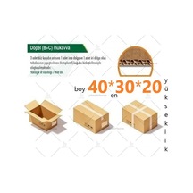 40x30x20 Ksssk Gramajlı Çift Oluklu Küçük Boy Koli - 5 Adet 8 Desi