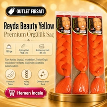 3 Paket / Afrika Örgüsü Ve Rasta İçin Sentetik Yellow - Cole-892955 Çok Renkli