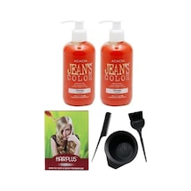 Jeans Color Saç Boyası Turuncu 250ml 2ad, Saç Açıcı Ve Fluweel Boya Seti