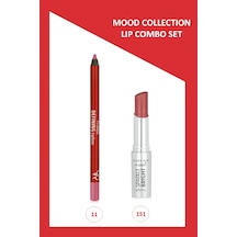Mood Lip Combo Set - Defining Dudak Kalemi No:11 - Sparkle Bright Ruj No:151 00