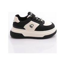 Benetton Bni-12046 Kadın Sneaker Ayakkabı Siyah Beyaz