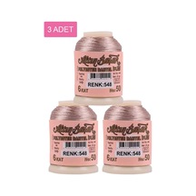 3 Adet Altınbaşak Oya Ve Dantel İpi 20 Gr - Royaleks - No: 548 Çok Renkli