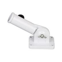 Padalink Beyaz Alüminyum Bayrak Direği Tutucu, 90 Derece Ayarlanabilir, Dayanıklı Taşlı Tabanlı, Ev Ve İşyeri Uygun, 25mm Çaplı