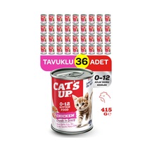 Cats Up Yaş Yavru Kedi Maması Tavuklu 415gr 36lı