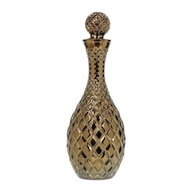 Vitale Koza Kapaklı Cam Karaf Altın Dekarasyon 14x36 Cm Ak.evd0088