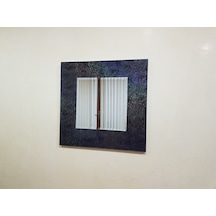 Nsp Dekoratif Ayna 60cmx60cm Parlak Siyah Galaksy