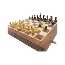 Komple Ahşap Mıknatıslı Satranç Ve Tavla Takımı Orta Boy 36cm