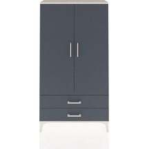 Arges Dolap 2 Raflı 2 Çekmeceli Tek Askılı 88x30x163 Aytaşı-antrasit Aytası