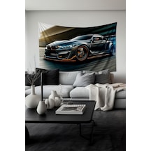 Hızlı Ve Şık Araba Desenli Duvar Halısı Duvar Örtüsü Tapestry Süet Dokulu Kumaş