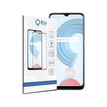 Realme C21 ile Uyumlu Tam Kaplayan Temperli Cam Ekran Koruyucu