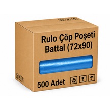 Rulo Çöp Poşeti Battal 72x90 500'lü