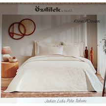 Özdilek Rf -krem- Jakar Lux Z Tek Kişilik Pike Takımı