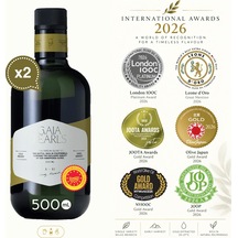 Gaia Pearls İkili Set Yeşil Seri 500 Ml X2 Avrupa Birliği Coğrafi İşaretli Milas Memecik Erken Hasat Soğuk Sıkım Dengeli Meyvemsi