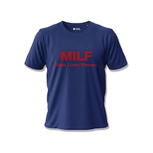 North Whiskers Mılf Man I Love Fitness Yazılı Baskılı Spor Lacivert Unisex %100 Pamuk T-shirt Lacivert - 875705248 Lacivert - 875705248 Lacivert