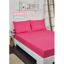 Battal Boy Lastikli Kumaş Çarşaf Seti Pembe