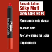 Dudak Kalemi - Silky Matt Lipstick - Uzun Süre Kalıcı & Suya Dayanıklı No 60 Candy Apple Red Çok Renkli