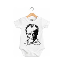 Babylimon Unisex Bebek Beyaz Atatürk Çıtçıtlı Body Beyaz - 936542309 Beyaz