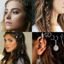 Saç Küpesi.Saç Aksesuarı.Hairringa Altın
