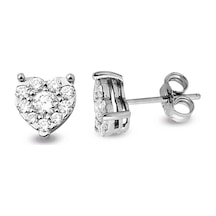 0.82 Ct. Modern Tasarım Coronet Tektaş Küpe
